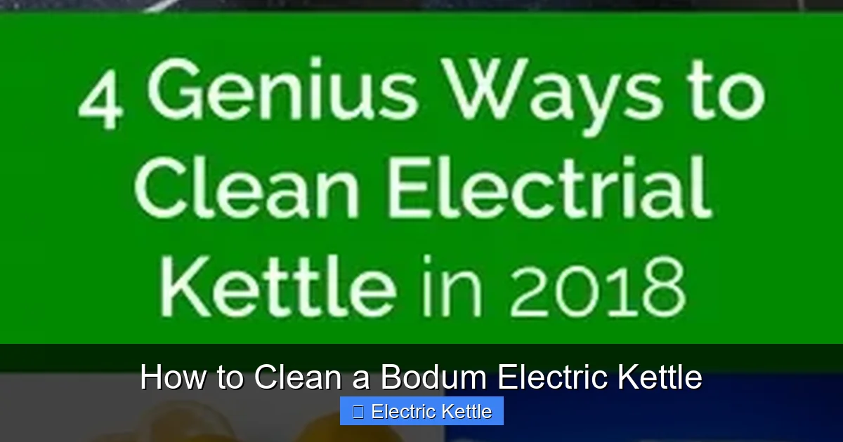 How to Clean a Bodum Electric Kettle