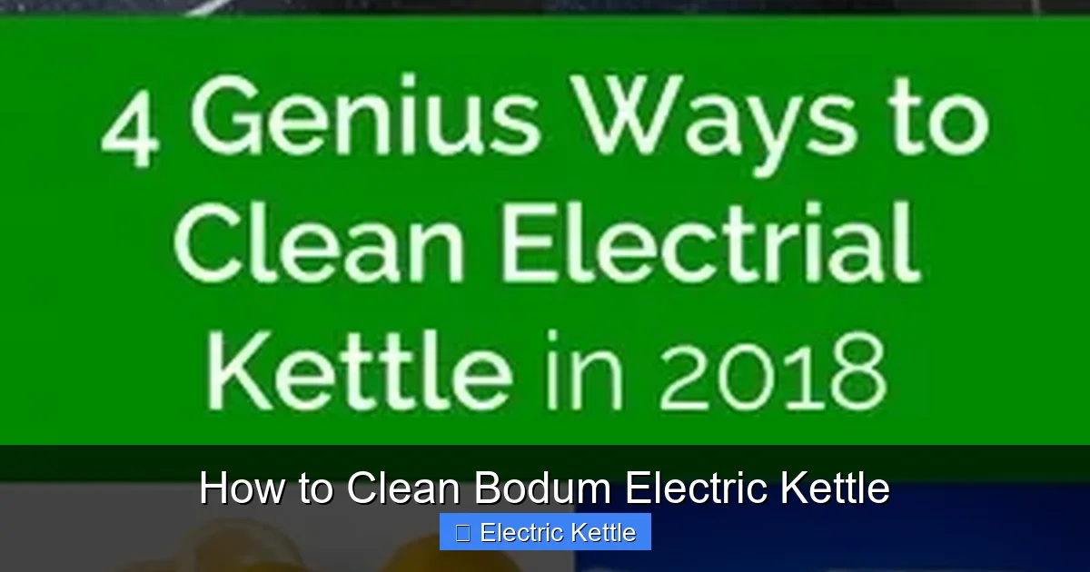 How to Clean Bodum Electric Kettle