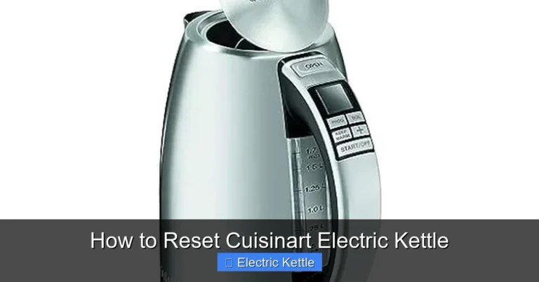 How to Reset Cuisinart Electric Kettle