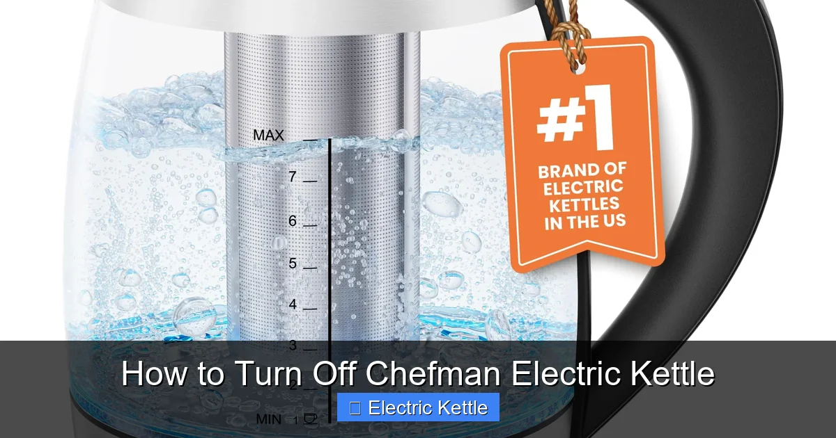 How to Turn Off Chefman Electric Kettle