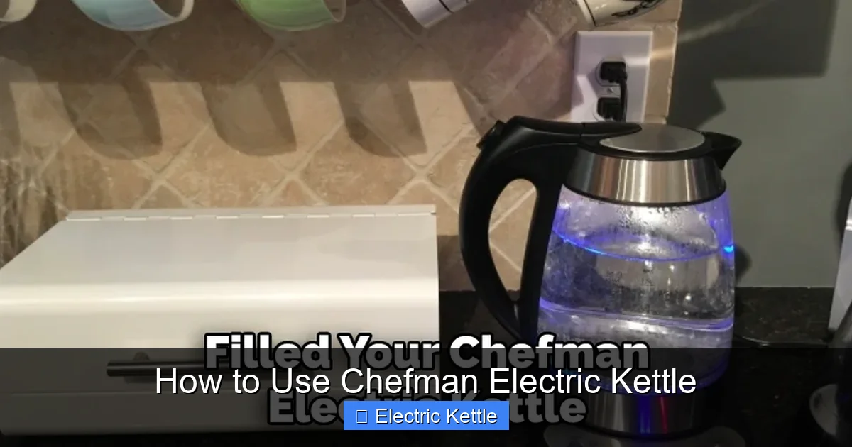 How to Use Chefman Electric Kettle