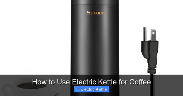 How to Use Electric Kettle for Coffee