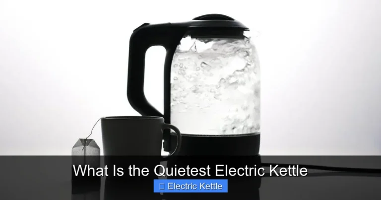What Is the Quietest Electric Kettle