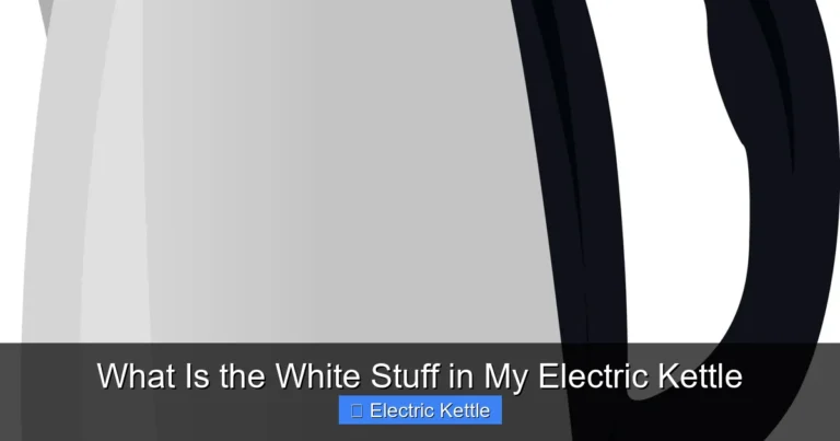 What Is the White Stuff in My Electric Kettle