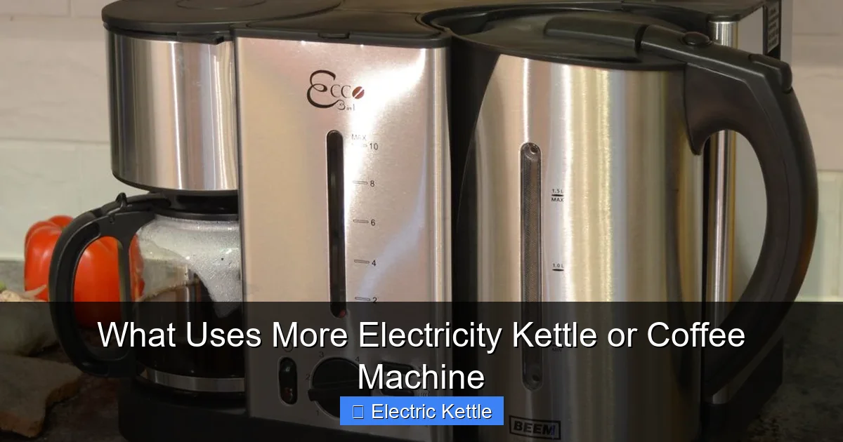 What Uses More Electricity Kettle or Coffee Machine