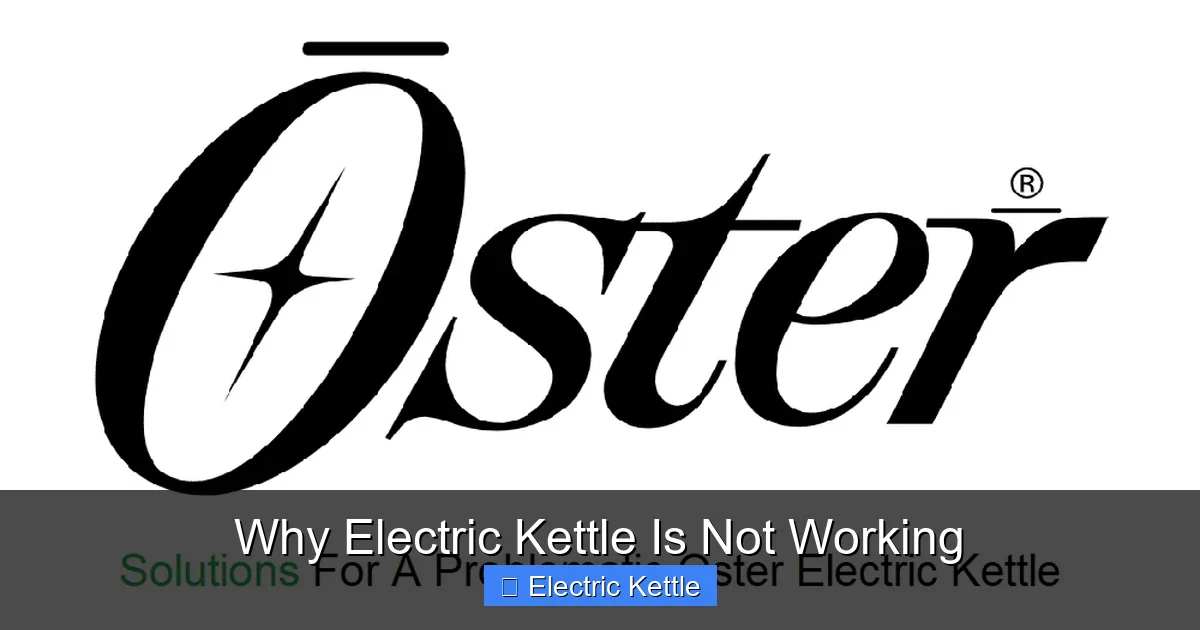 Why Electric Kettle Is Not Working