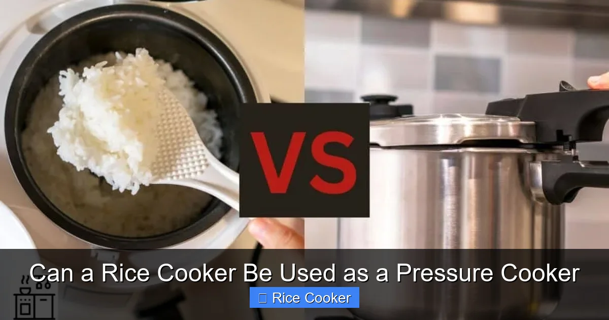 Can a Rice Cooker Be Used as a Pressure Cooker
