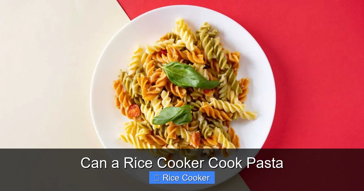 Can a Rice Cooker Cook Pasta