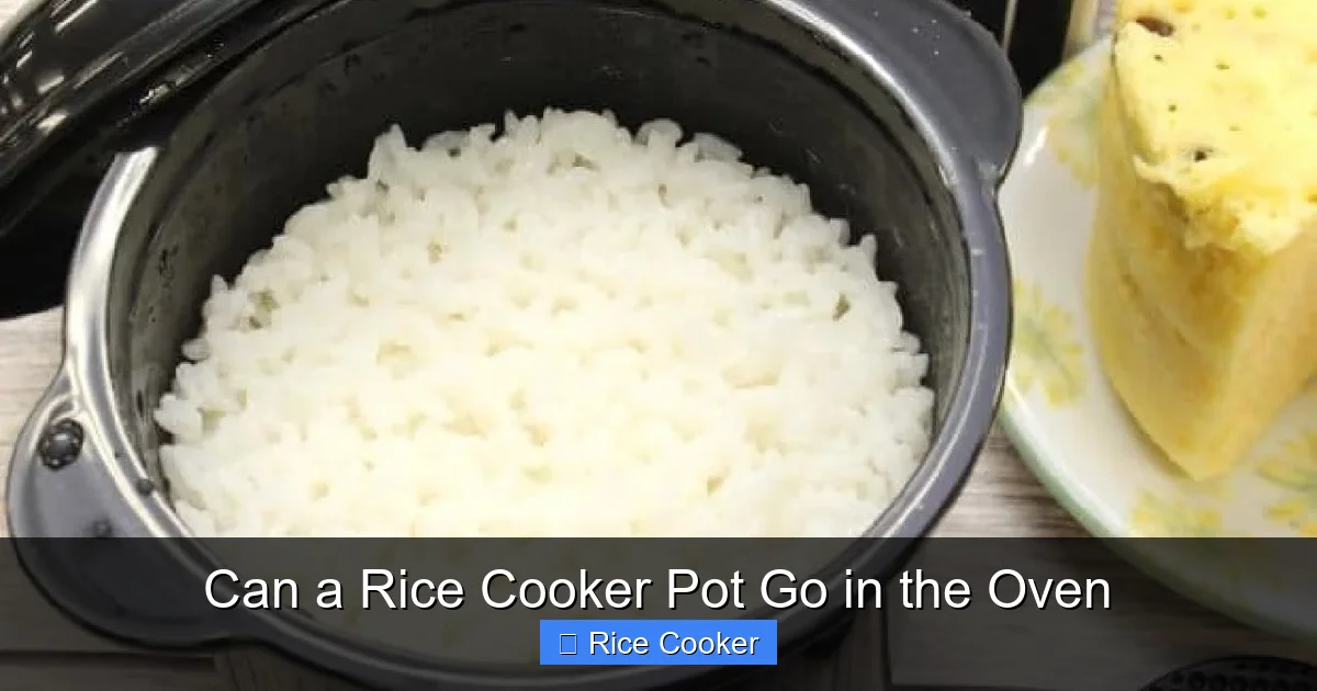 Can a Rice Cooker Pot Go in the Oven