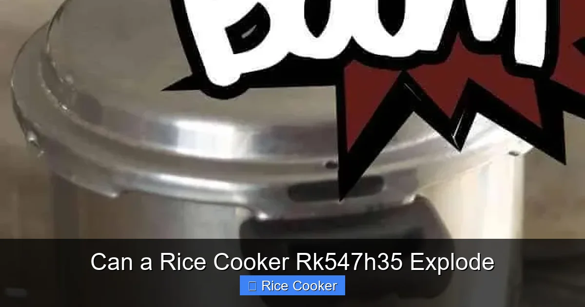 Can a Rice Cooker Rk547h35 Explode