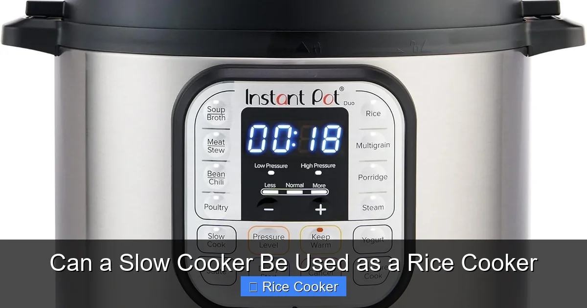 Can a Slow Cooker Be Used as a Rice Cooker