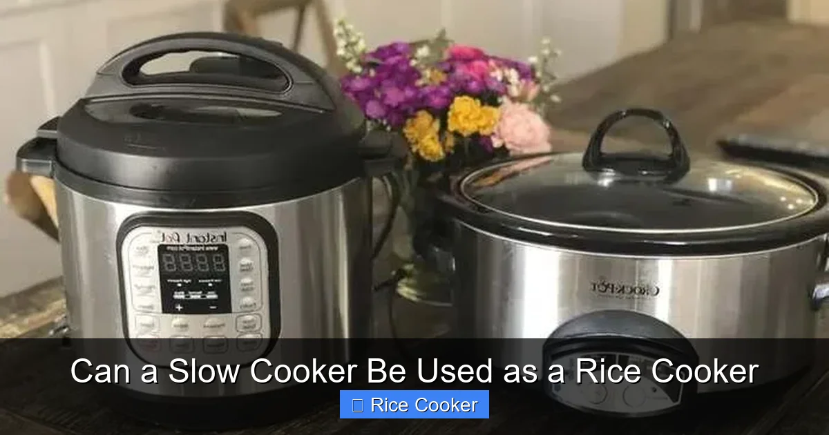Can a Slow Cooker Be Used as a Rice Cooker