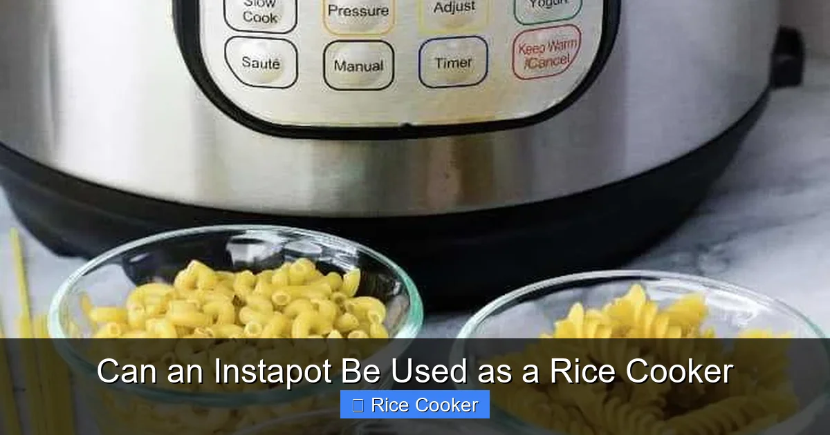 Can an Instapot Be Used as a Rice Cooker