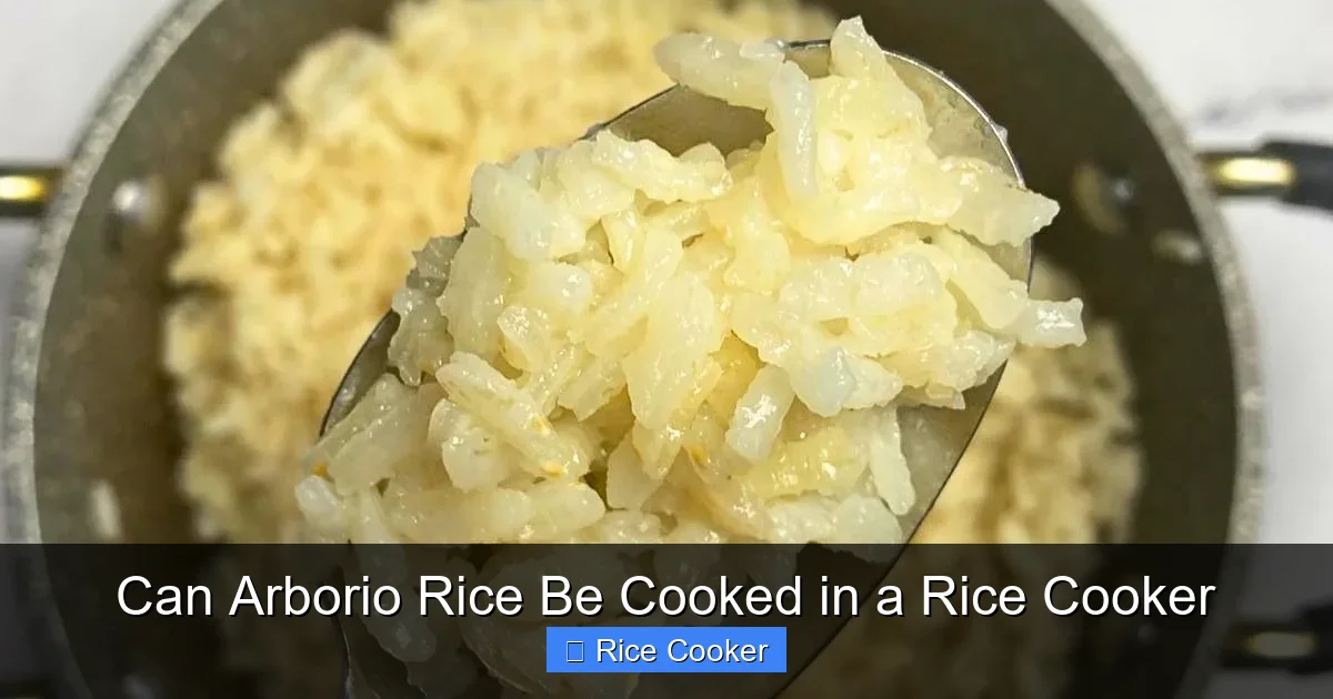 Can Arborio Rice Be Cooked in a Rice Cooker