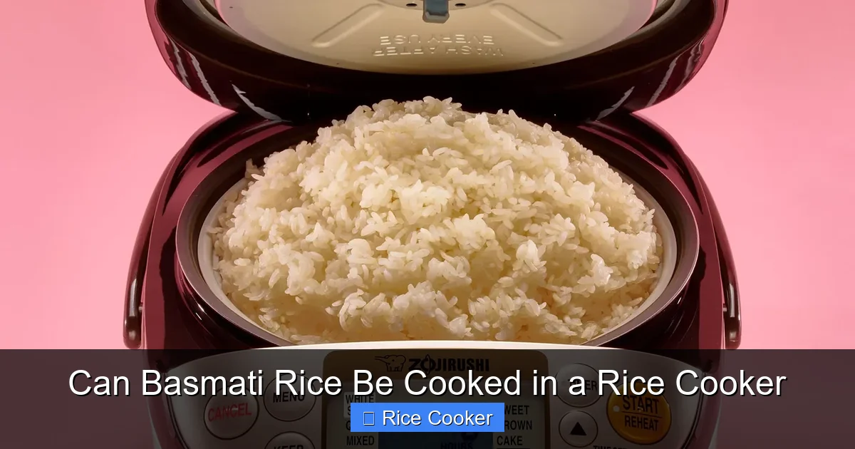 Can Basmati Rice Be Cooked in a Rice Cooker