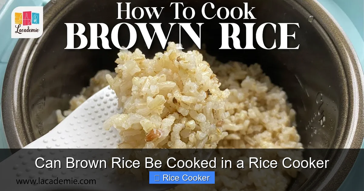 Can Brown Rice Be Cooked in a Rice Cooker