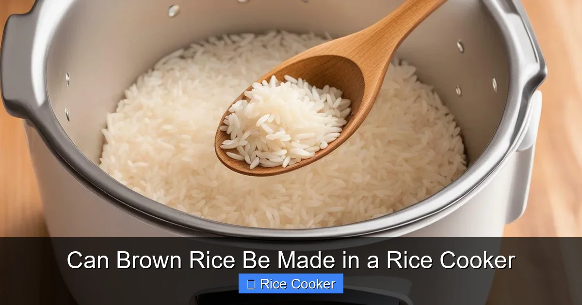 Can Brown Rice Be Made in a Rice Cooker