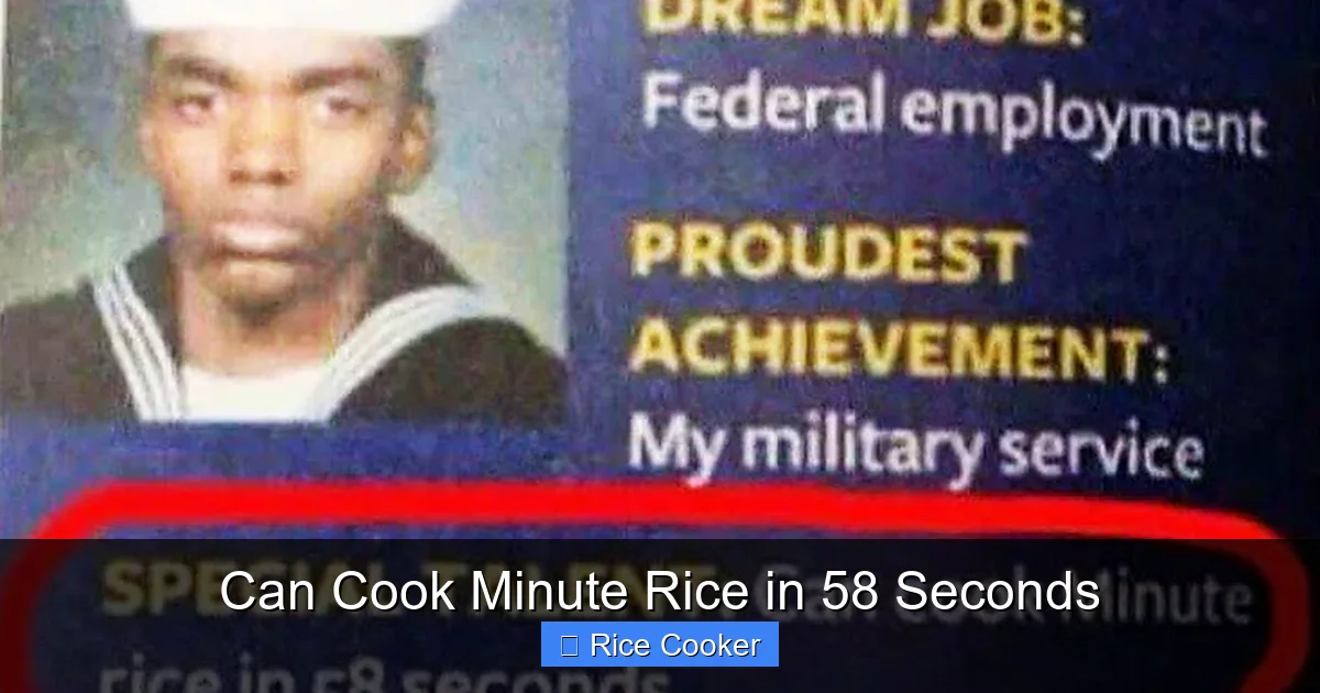 Can Cook Minute Rice in 58 Seconds