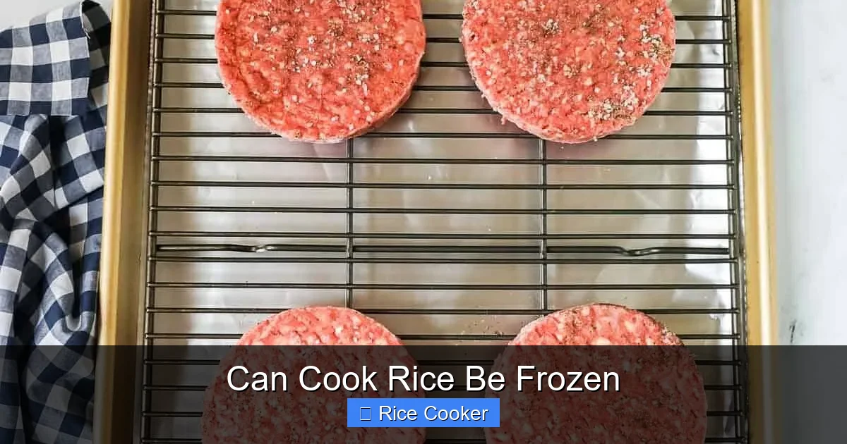 Can Cook Rice Be Frozen
