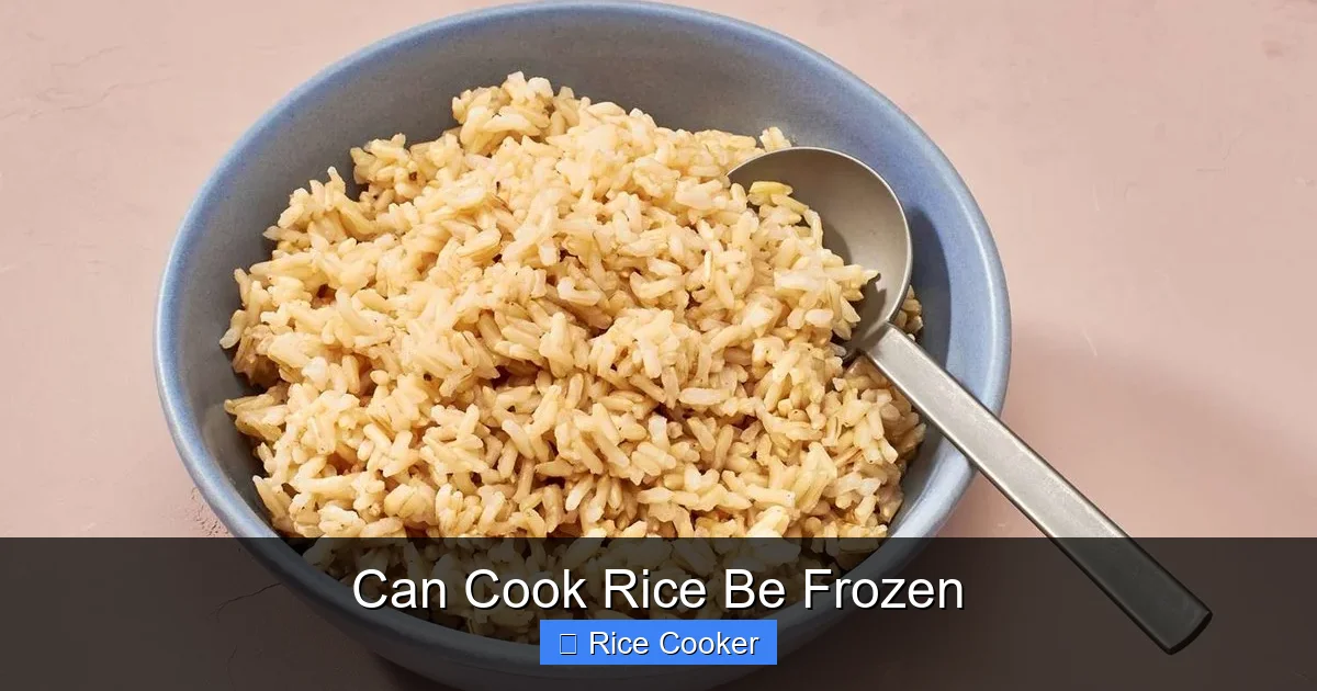 Can Cook Rice Be Frozen