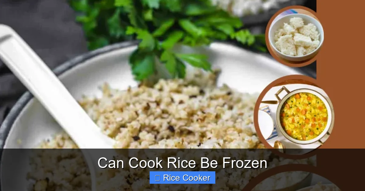 Can Cook Rice Be Frozen