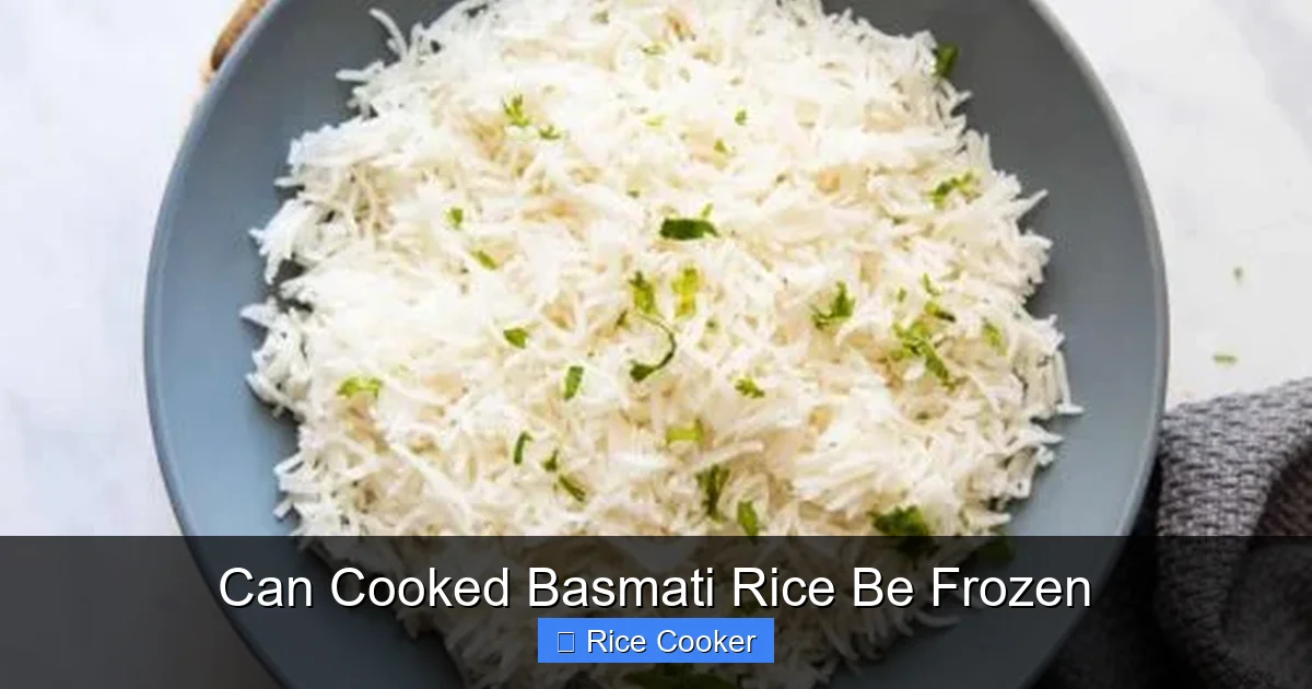 Can Cooked Basmati Rice Be Frozen