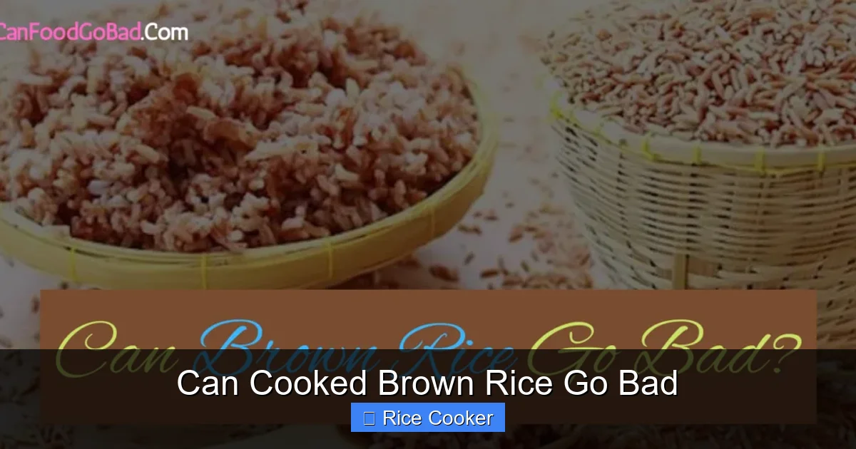 Can Cooked Brown Rice Go Bad