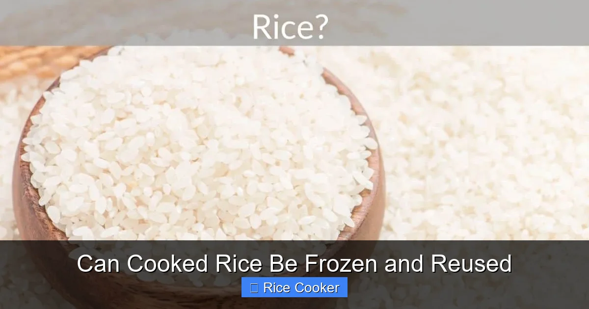 Can Cooked Rice Be Frozen and Reused
