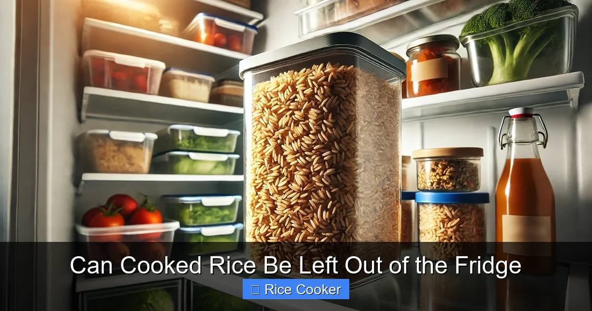 Can Cooked Rice Be Left Out of the Fridge