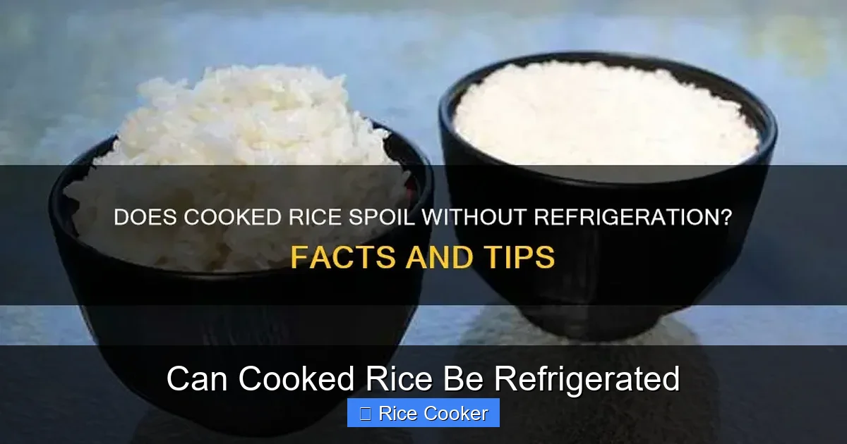 Can Cooked Rice Be Refrigerated