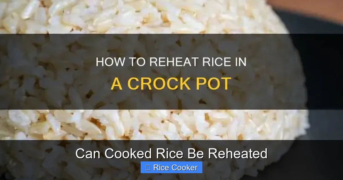 Can Cooked Rice Be Reheated