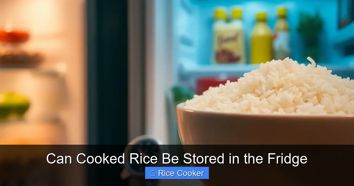Can Cooked Rice Be Stored in the Fridge