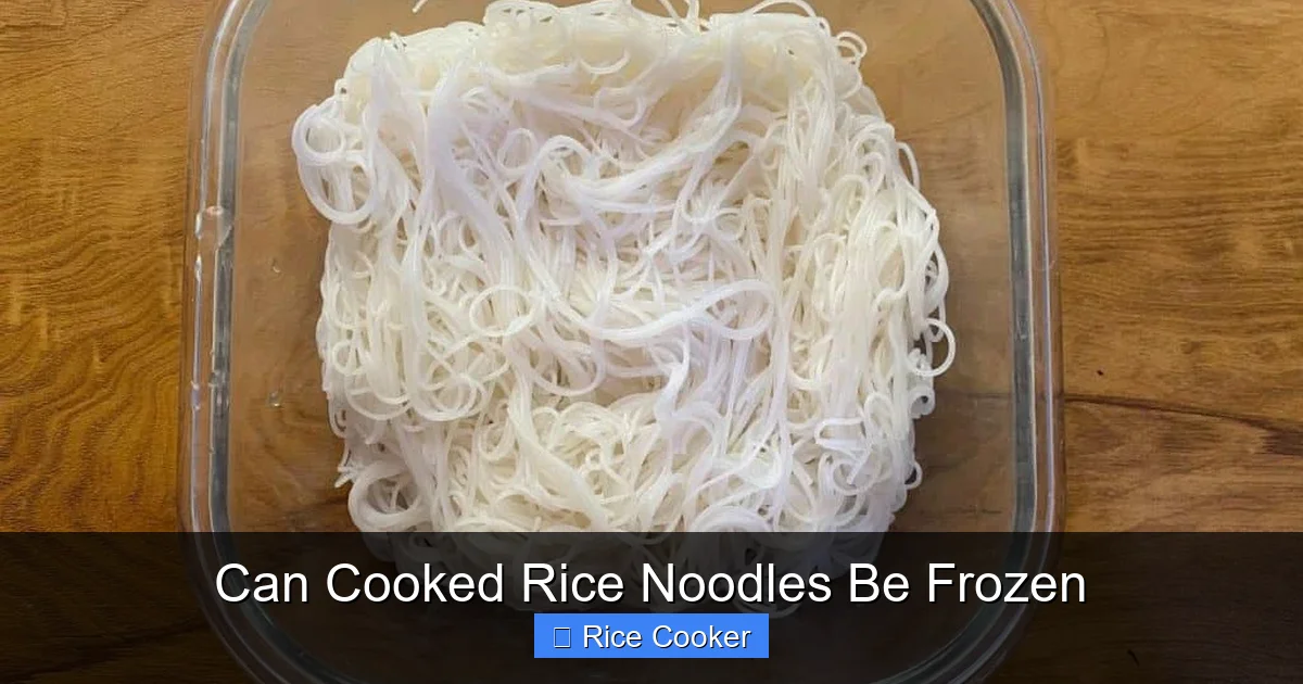 Can Cooked Rice Noodles Be Frozen