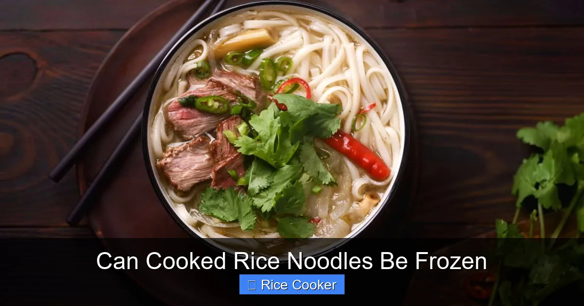Can Cooked Rice Noodles Be Frozen