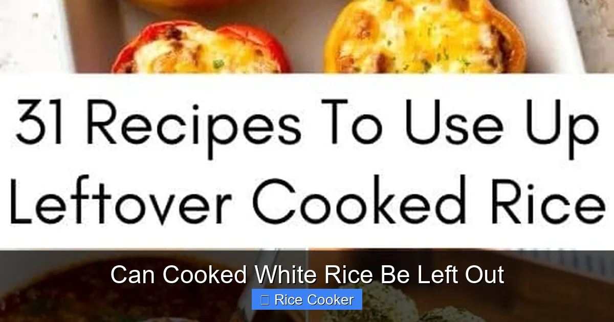 Can Cooked White Rice Be Left Out