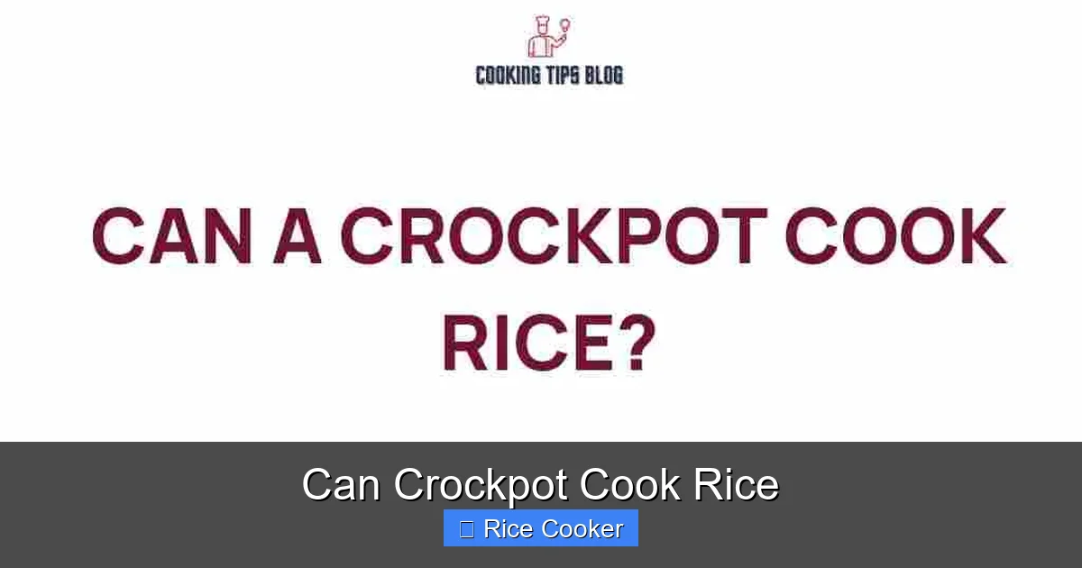 Can Crockpot Cook Rice