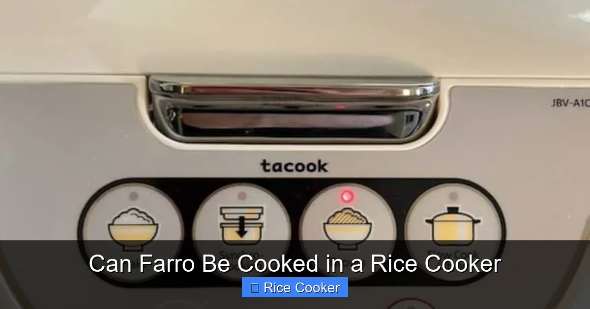 Can Farro Be Cooked in a Rice Cooker