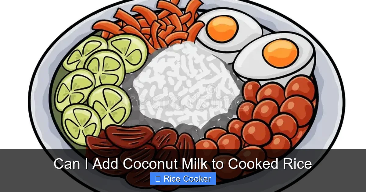 Can I Add Coconut Milk to Cooked Rice