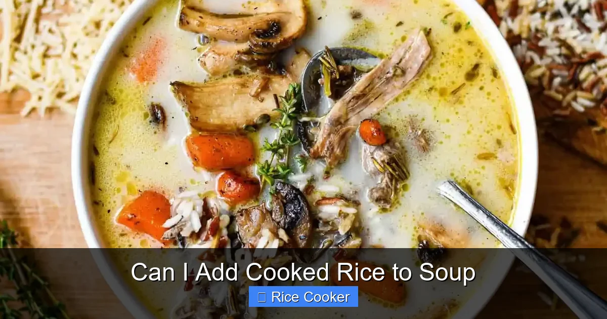 Can I Add Cooked Rice to Soup