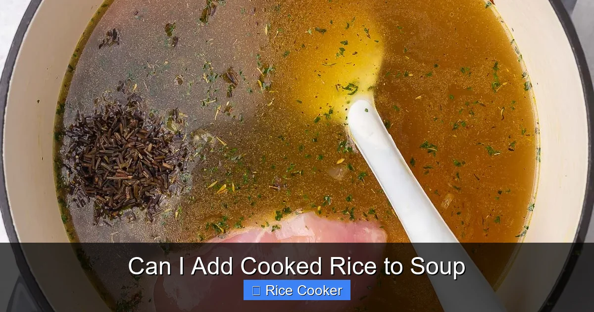 Can I Add Cooked Rice to Soup