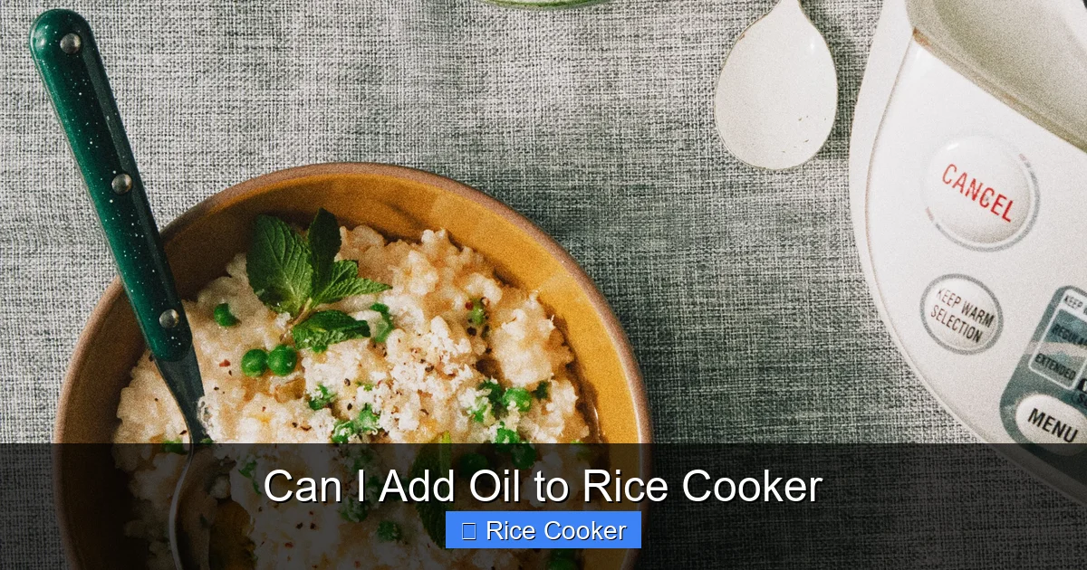 Can I Add Oil to Rice Cooker