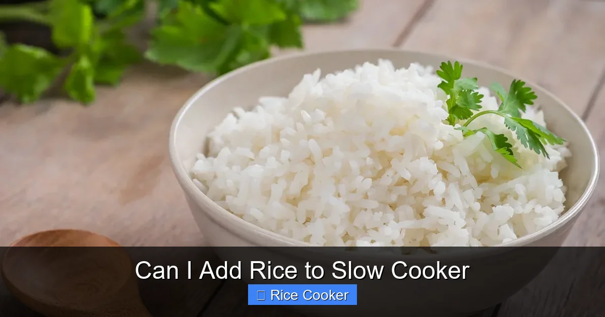 Can I Add Rice to Slow Cooker