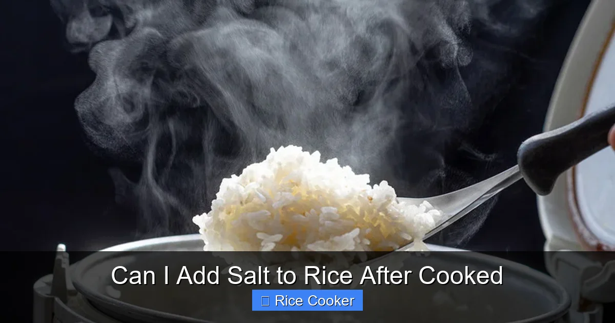 Can I Add Salt to Rice After Cooked