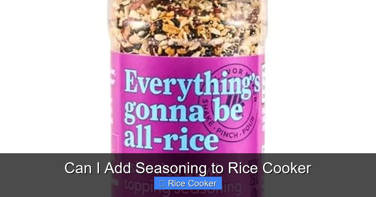Can I Add Seasoning to Rice Cooker