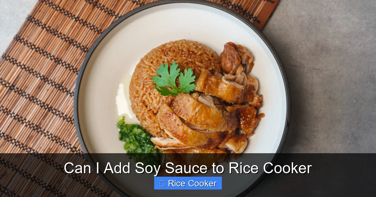 Can I Add Soy Sauce to Rice Cooker