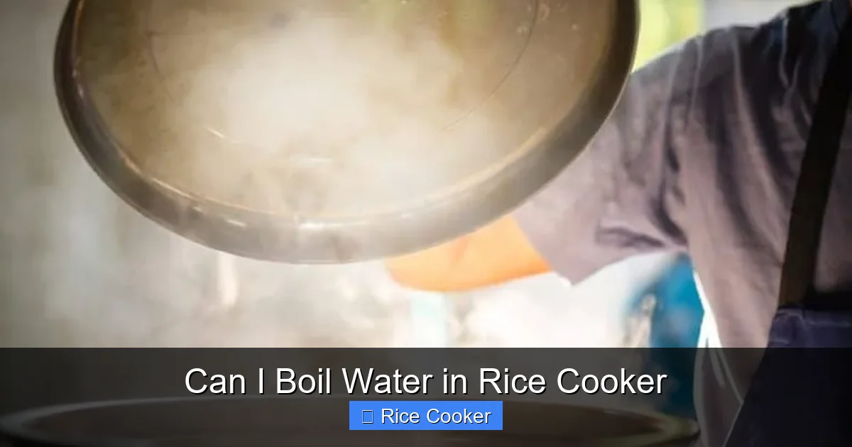 Can I Boil Water in Rice Cooker