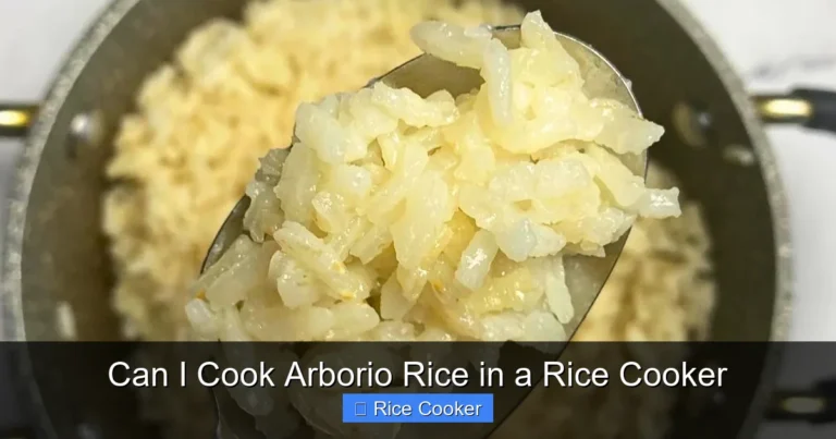 Can I Cook Arborio Rice in a Rice Cooker