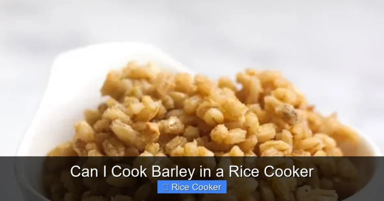 Can I Cook Barley in a Rice Cooker