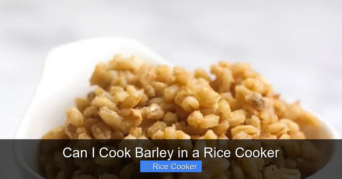 Can I Cook Barley in a Rice Cooker