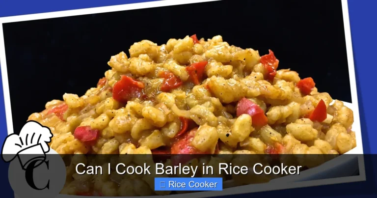 Can I Cook Barley in Rice Cooker